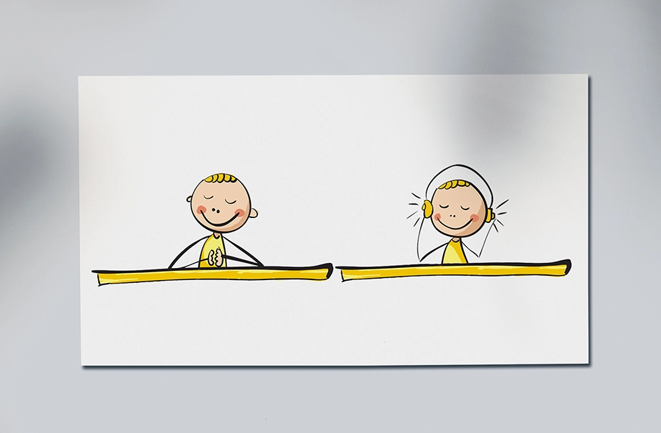Ilustracji dla SportMedytacja - spójny styl wizualny - Idea For Design