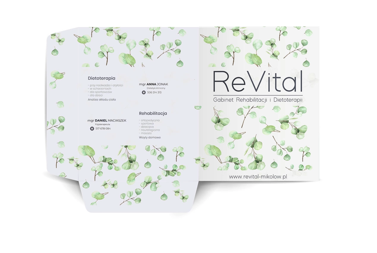 identyfikacja wizualna gabinetu - plakat gabinetu - ReVital
