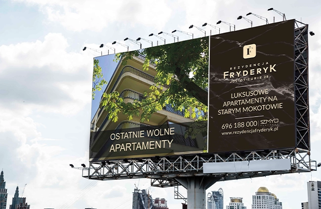 billboard dla dewelopera - projekt w przestrzeni - Rezydencja Fryderyk