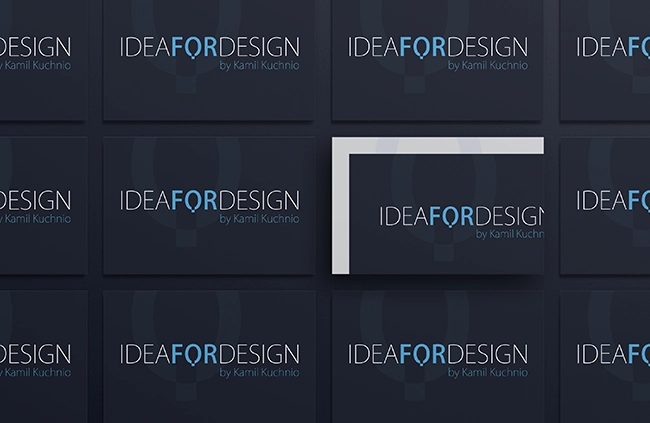 wizytówka Idea For Design - autorskie logo na wizytówce - Idea For Design