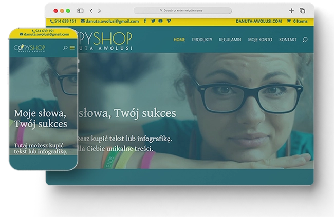 Sklep copywritera - strona główna - Danuta Awolusi